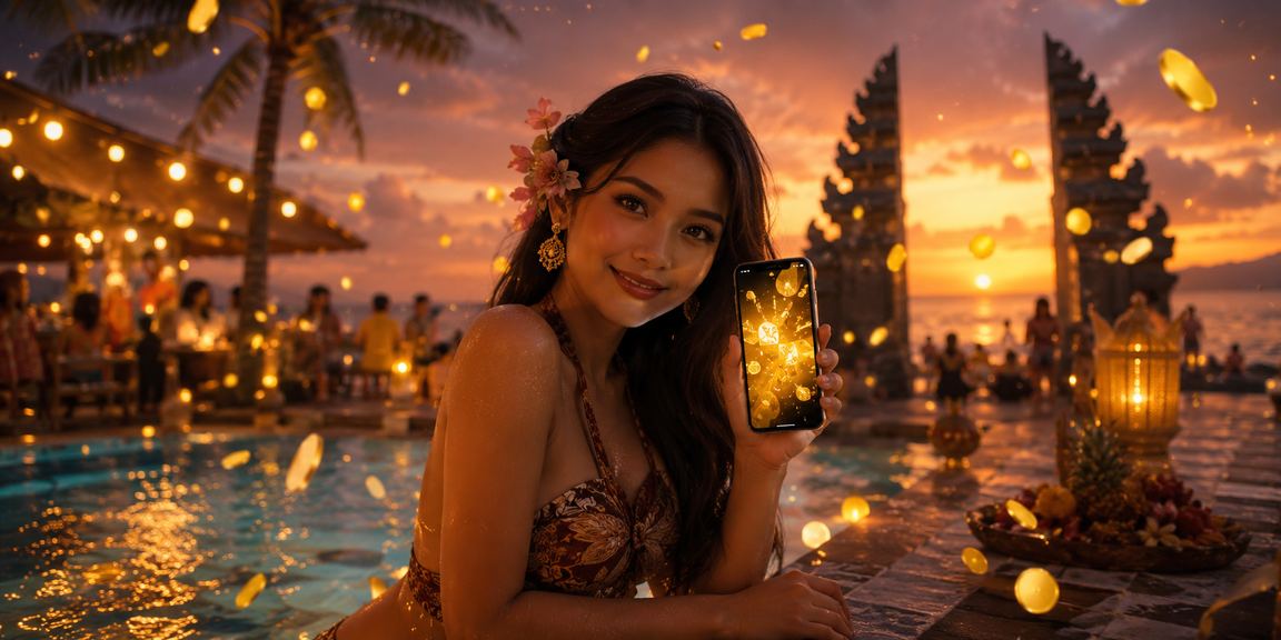 Suasana malam pasar ramai dengan pengguna mengakses aplikasi casino dari perangkat mobile